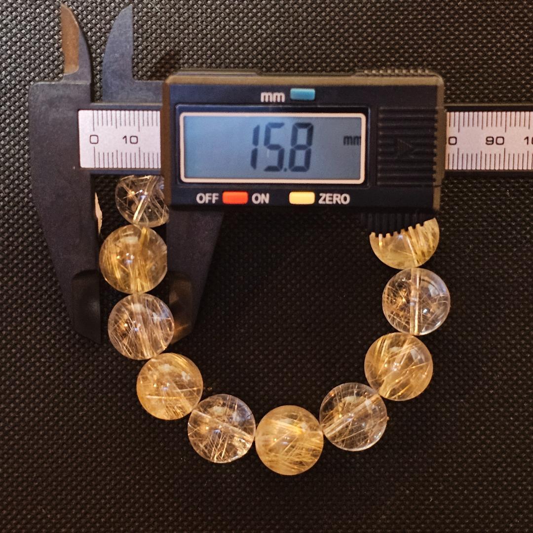 ゴールドルチル シルバールチル ブレスレット【15mm】