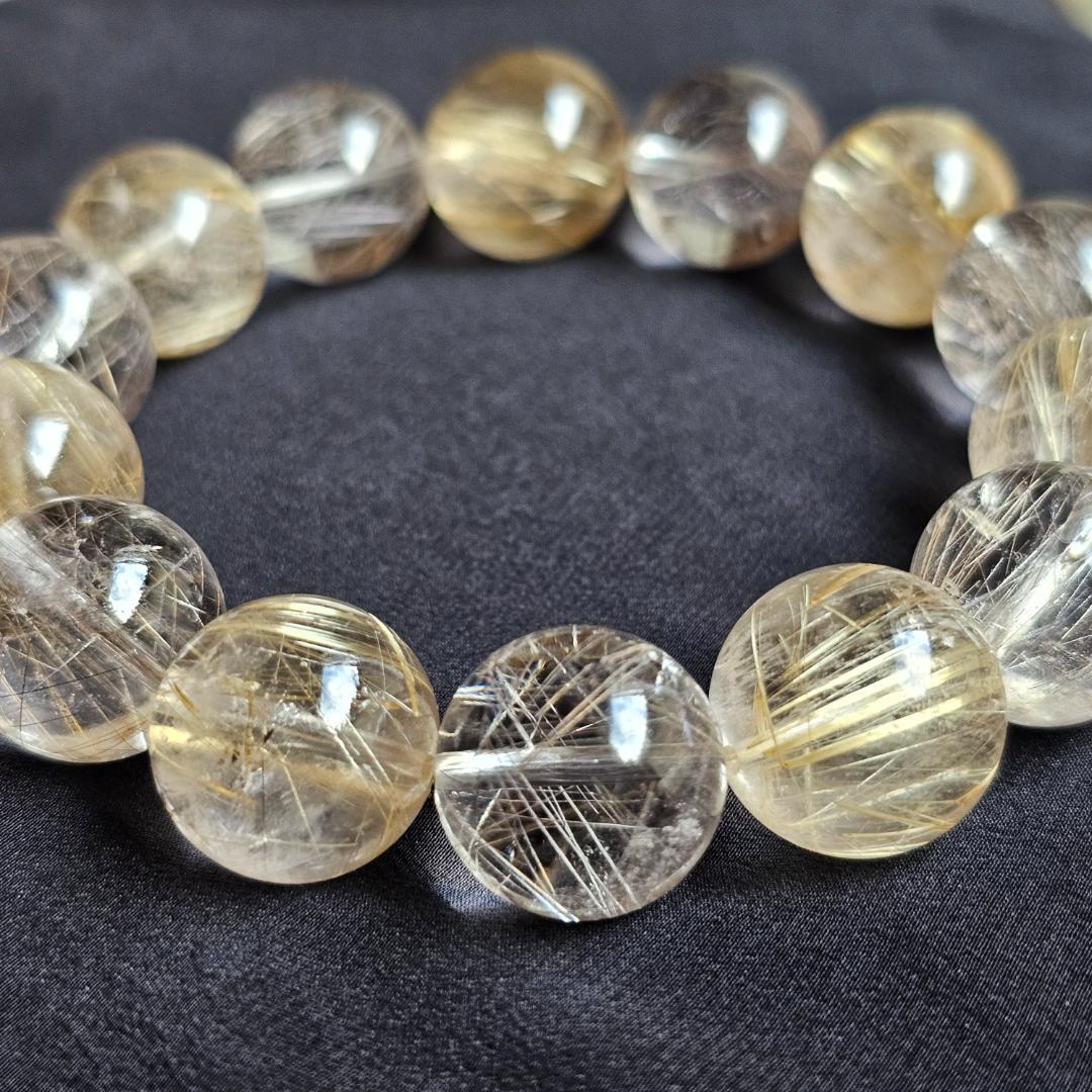ゴールドルチル シルバールチル ブレスレット【15mm】