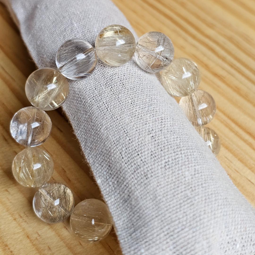 ゴールドルチル シルバールチル ブレスレット【15mm】