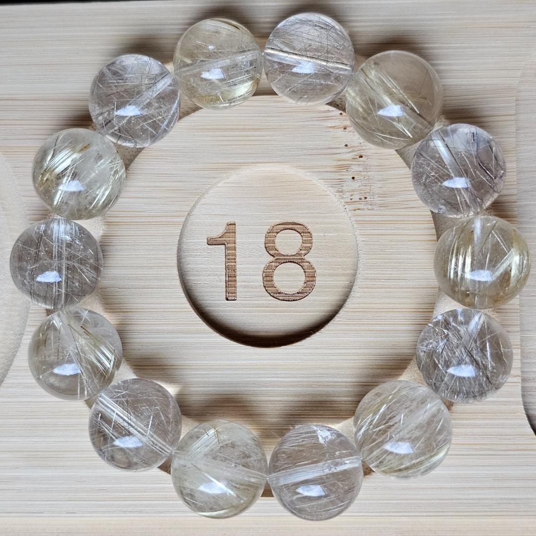 ゴールドルチル シルバールチル ブレスレット【15mm】