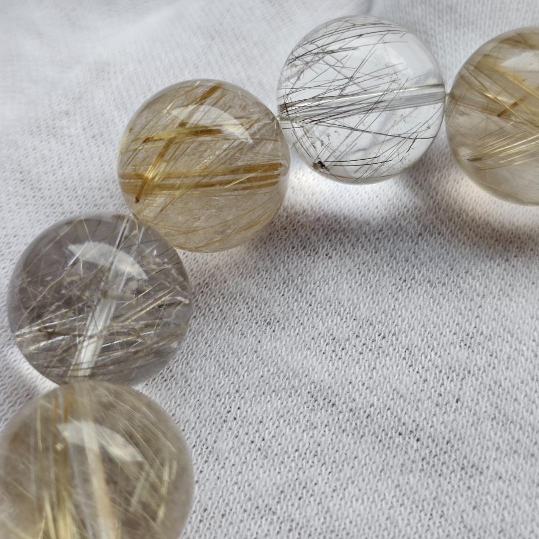 ゴールドルチル シルバールチル ブレスレット【15mm】