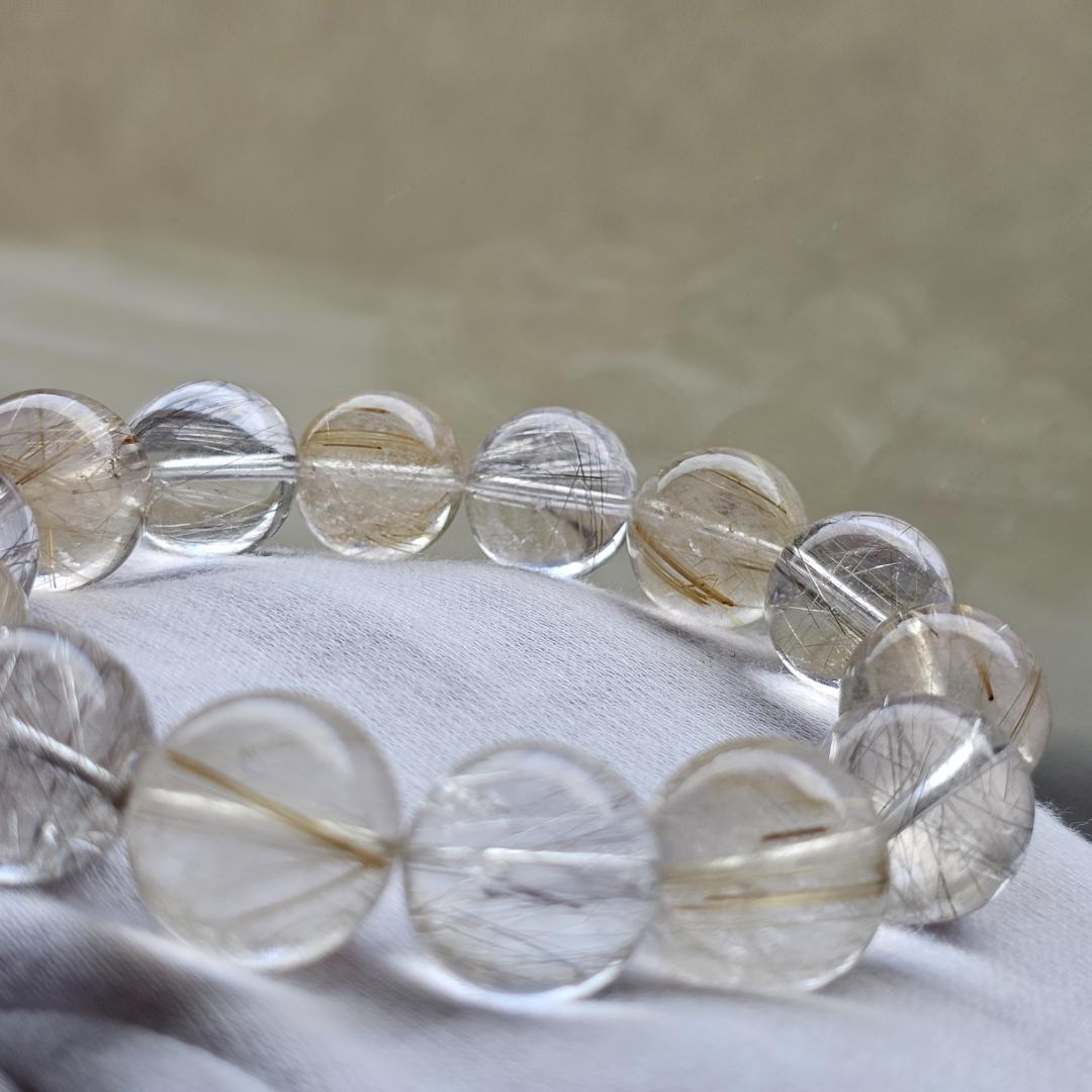 ゴールドルチル シルバールチル ブレスレット【15mm】