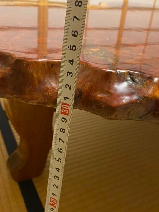 天然 花梨（カリン) 一枚板 高級大型テーブル 瘤 中古 座卓 - メルカリ