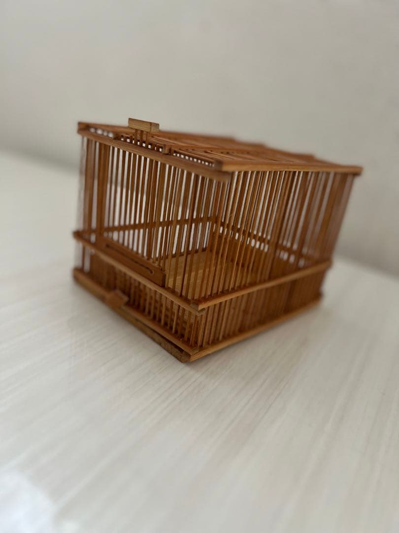 竹籠　インテリア　鳥籠　駿河竹細工