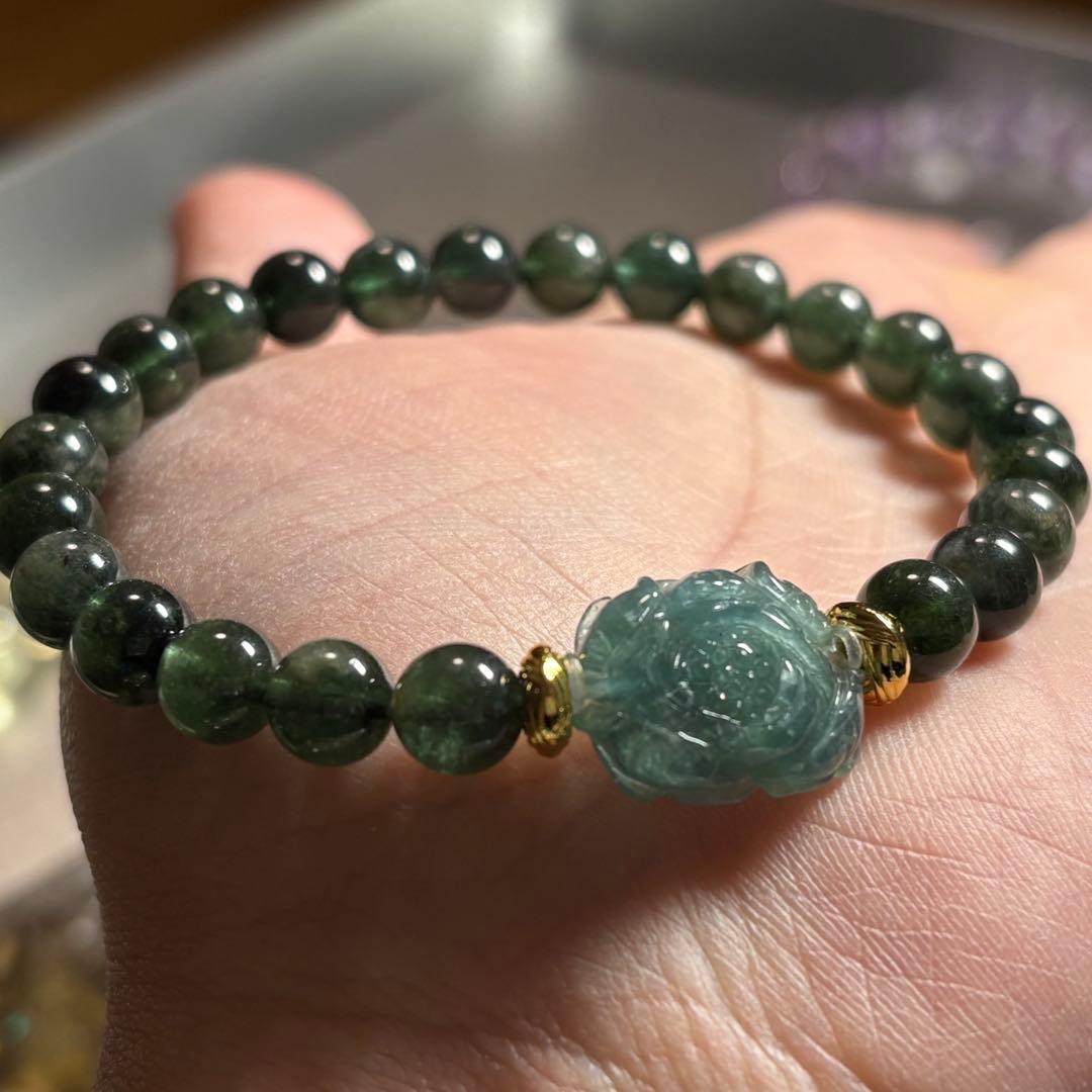 希少極上　グリーントルマリン　ブレスレット