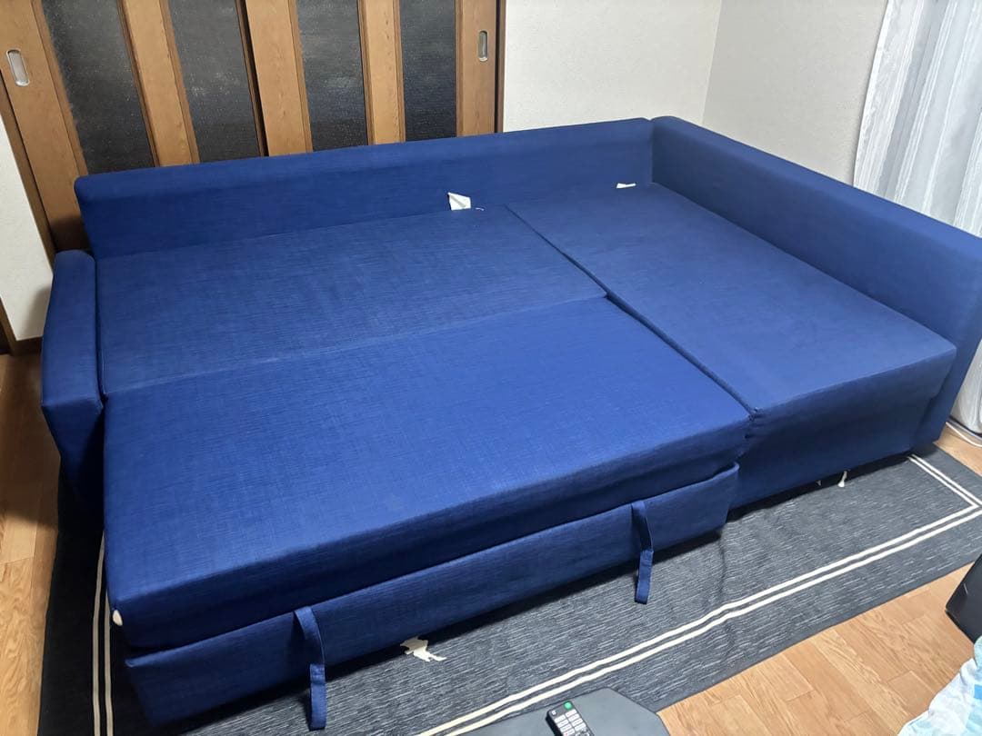 (9月27日まで出品)IKEA フリーヘーテン/ソファベッド/L字ソファ
