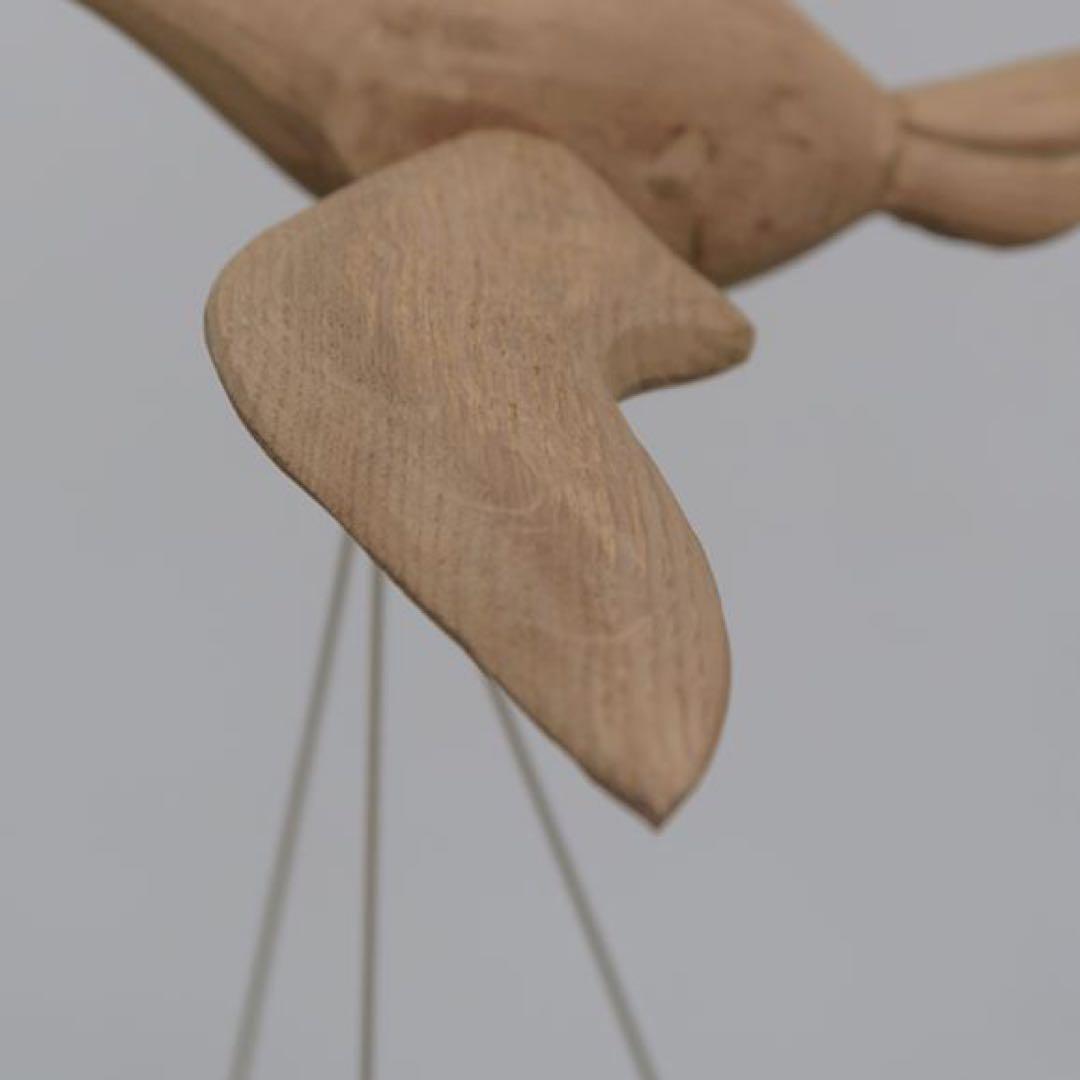 木製 鳥型モビール