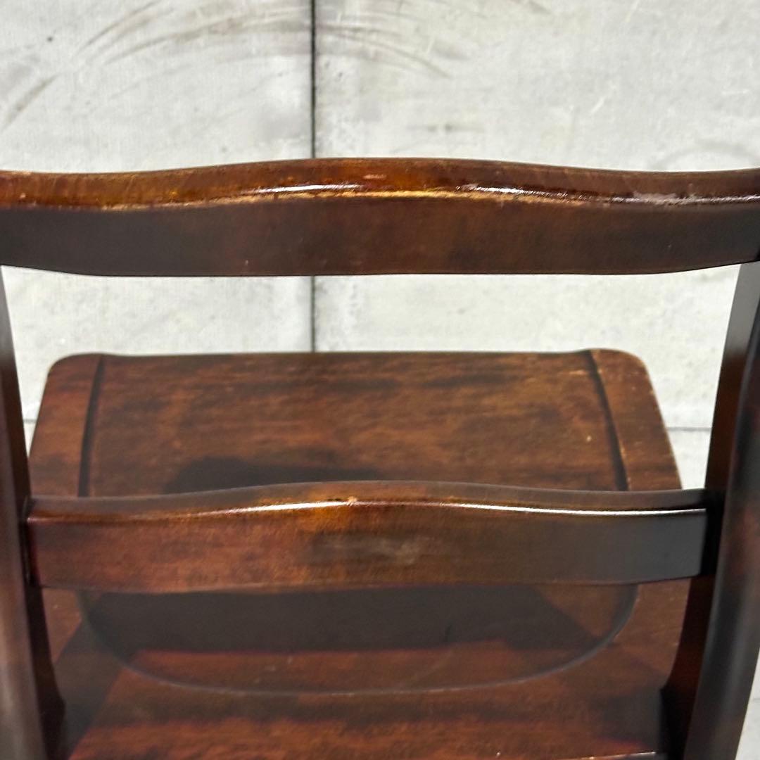 ✦80年代✦北海道民芸家具 板座チェア 無垢材 ダイニングチェア 昭和