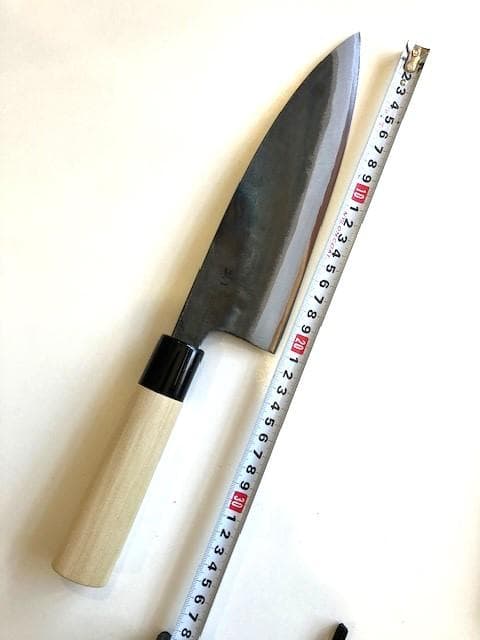 出刃包丁　安来正鋼　賜最優秀賞　調理庖丁 両刃　青一　約210㎜（刃の部分）