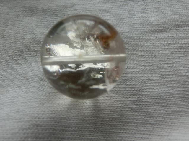 【パイライトインクォーツ】 ライモナイトインクォーツ ビーズ18.5mm