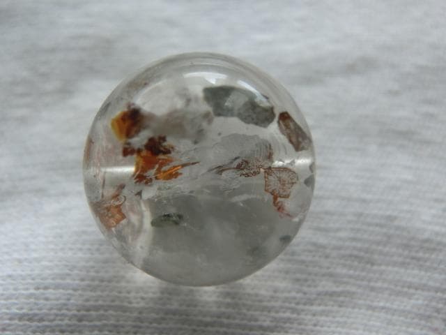 【パイライトインクォーツ】 ライモナイトインクォーツ ビーズ18.5mm