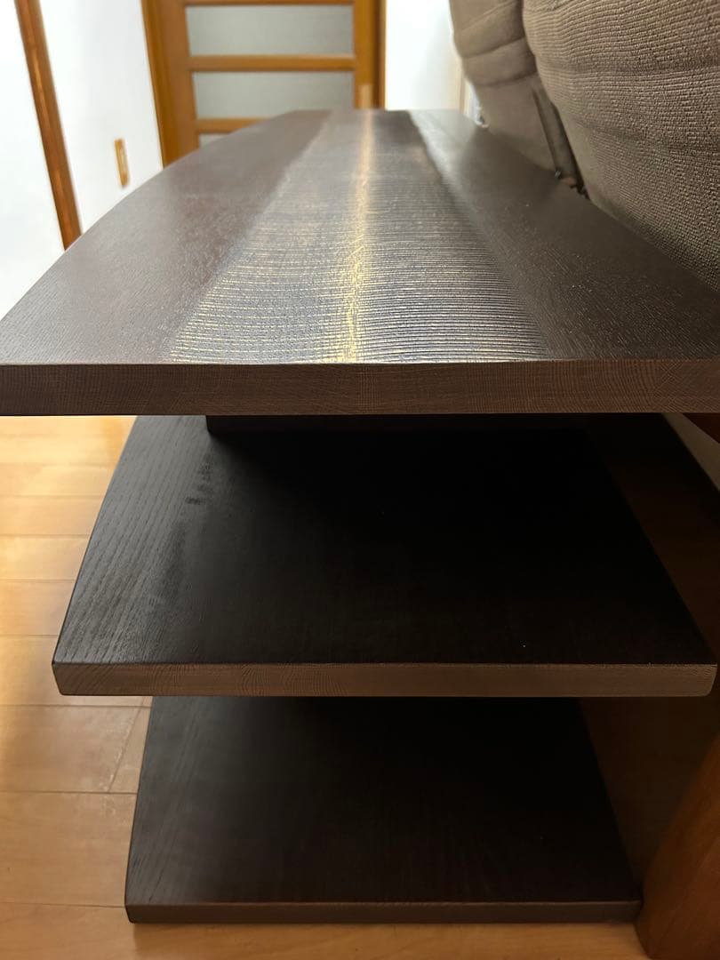 ダークブラウン 木製 テレビボード 3段