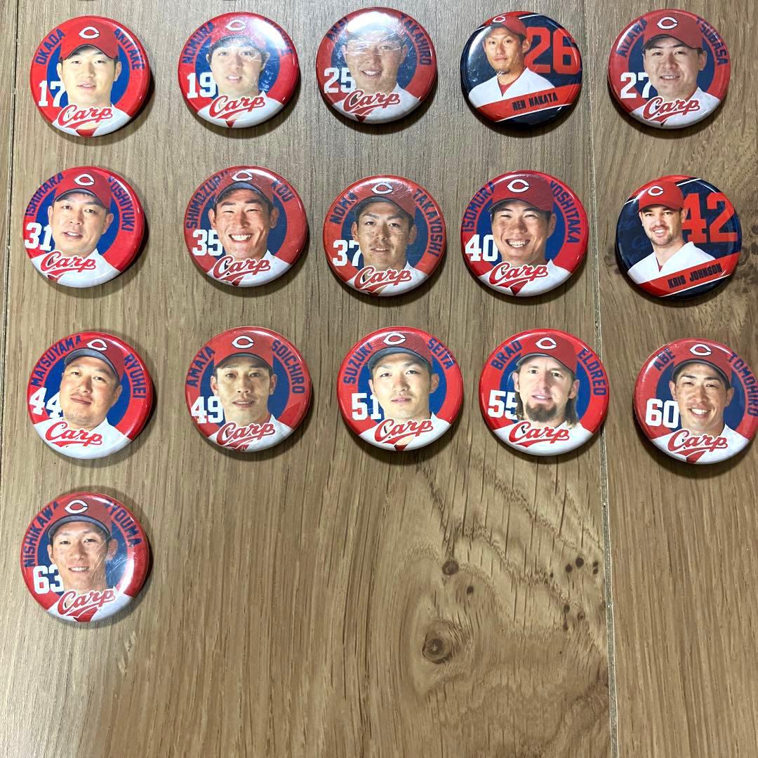 広島東洋カープ 缶バッジ バッジ 21個 久里 新井 鈴木 阿部 エル