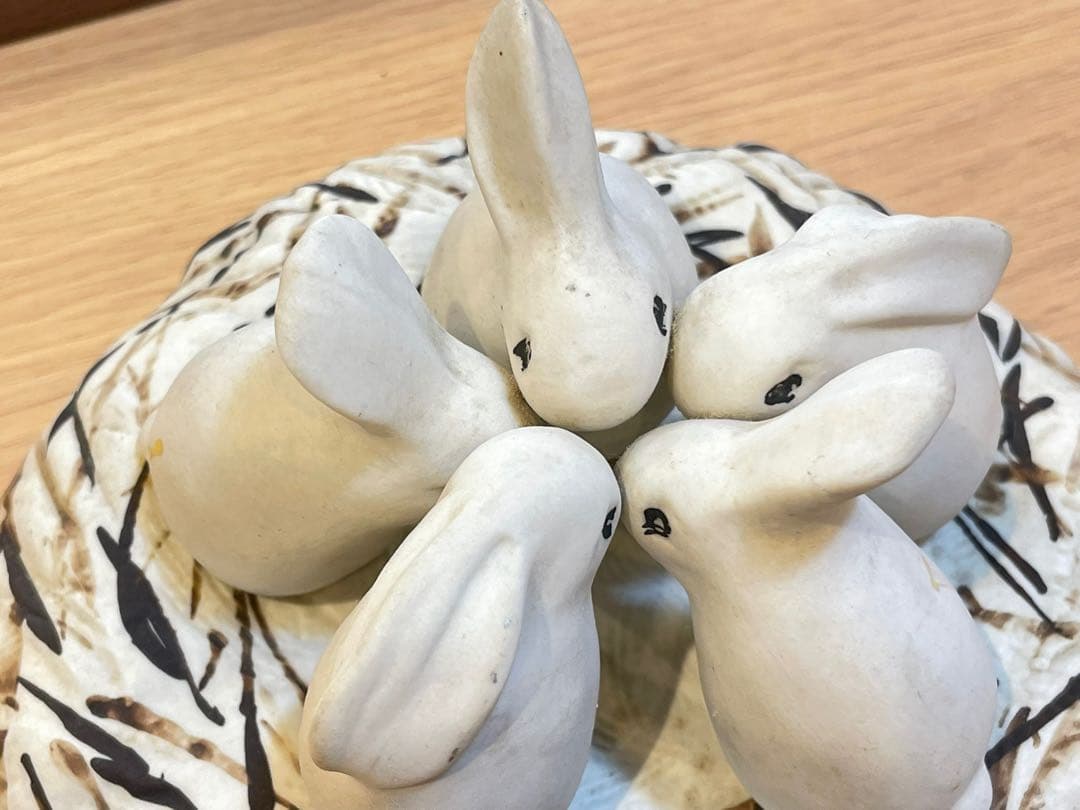 B7007 【アラビア】ヘルヤ リウッコ ウサギの巣 置物 フィンランド 北欧