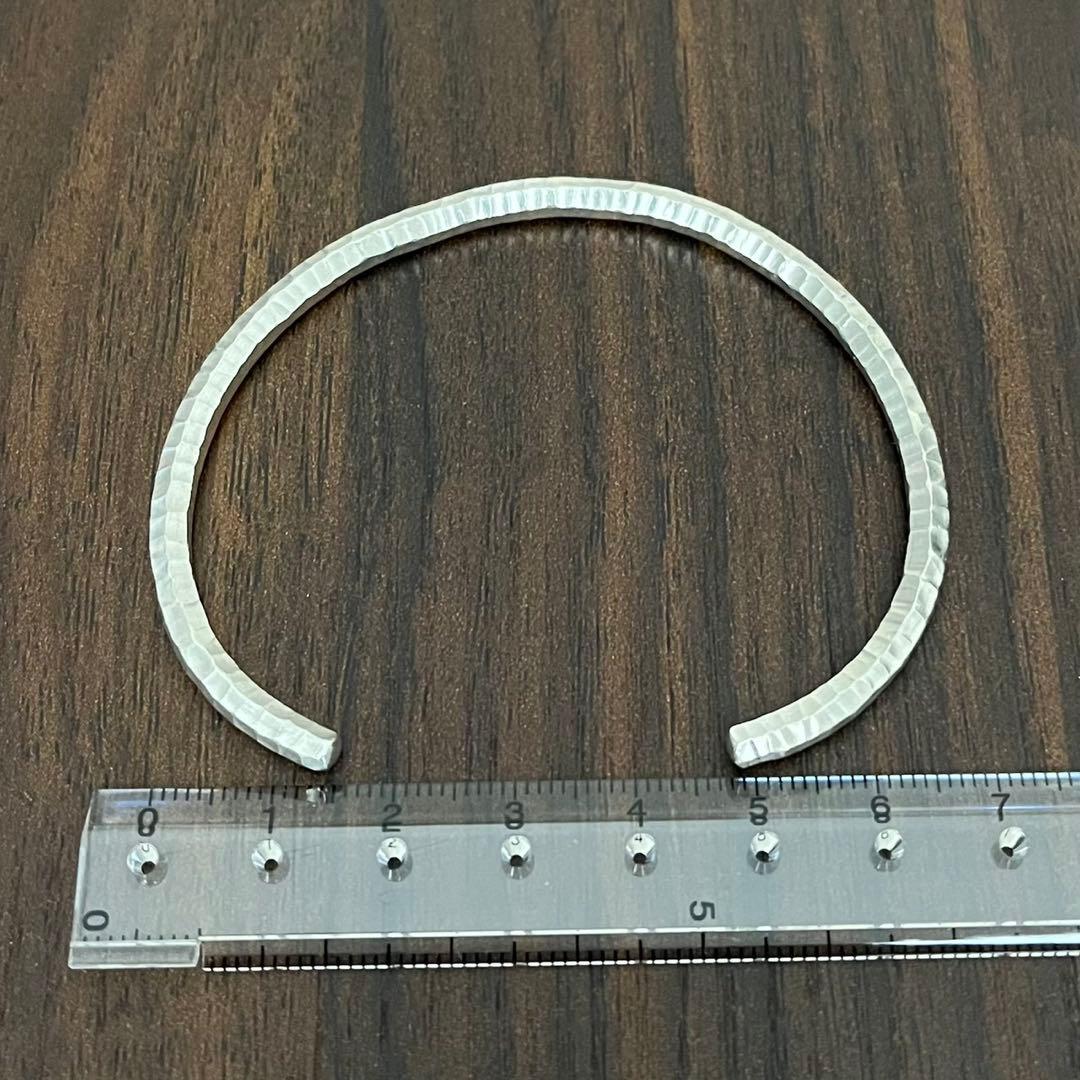 【新品・未使用】バングル　カレンシルバー　純銀97％　カレン族