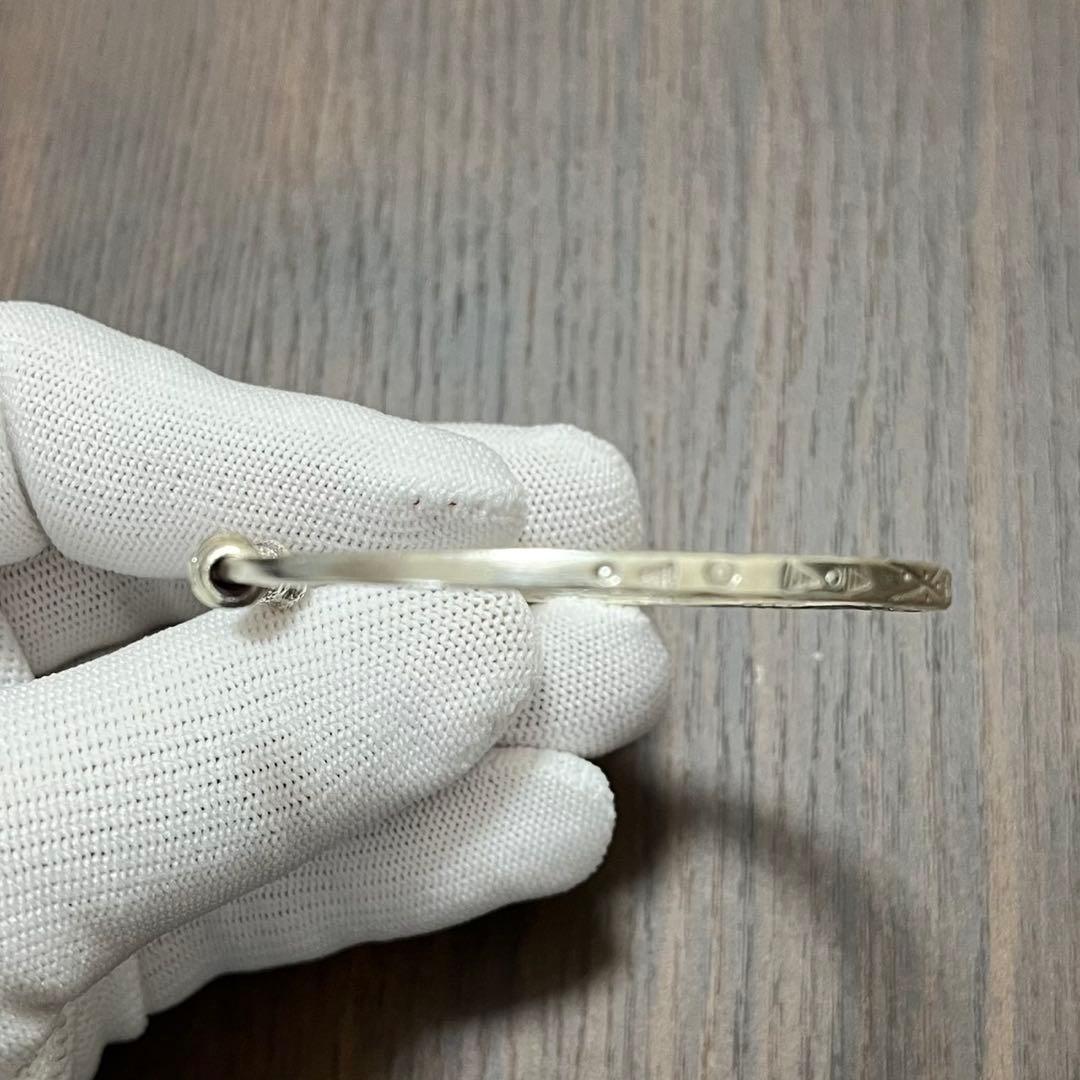 【新品・未使用】バングル　カレンシルバー　純銀97％　カレン族