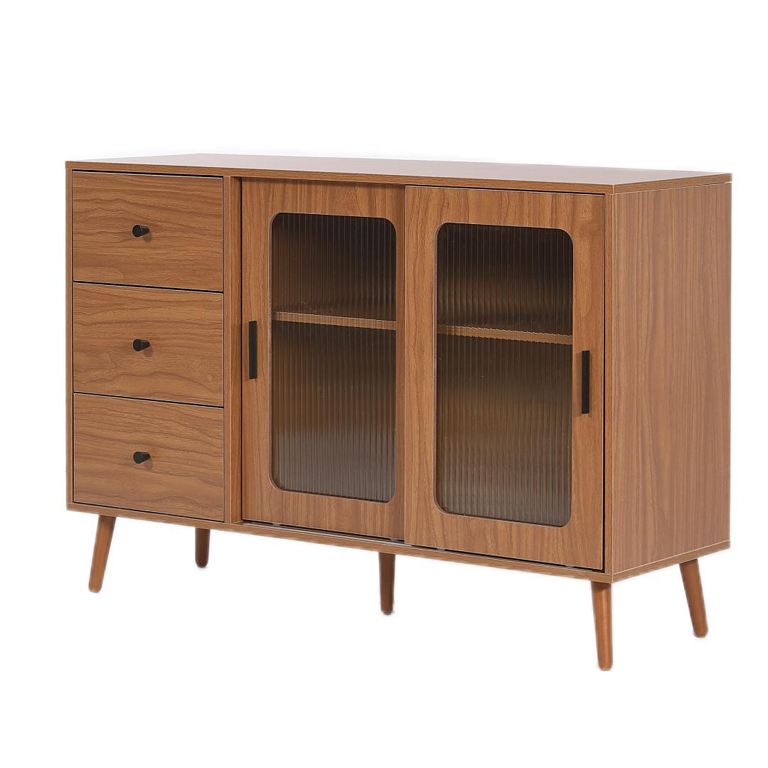 キャビネット サイドボード 食器棚 キッチンキャビネット チェスト 引き出し付き