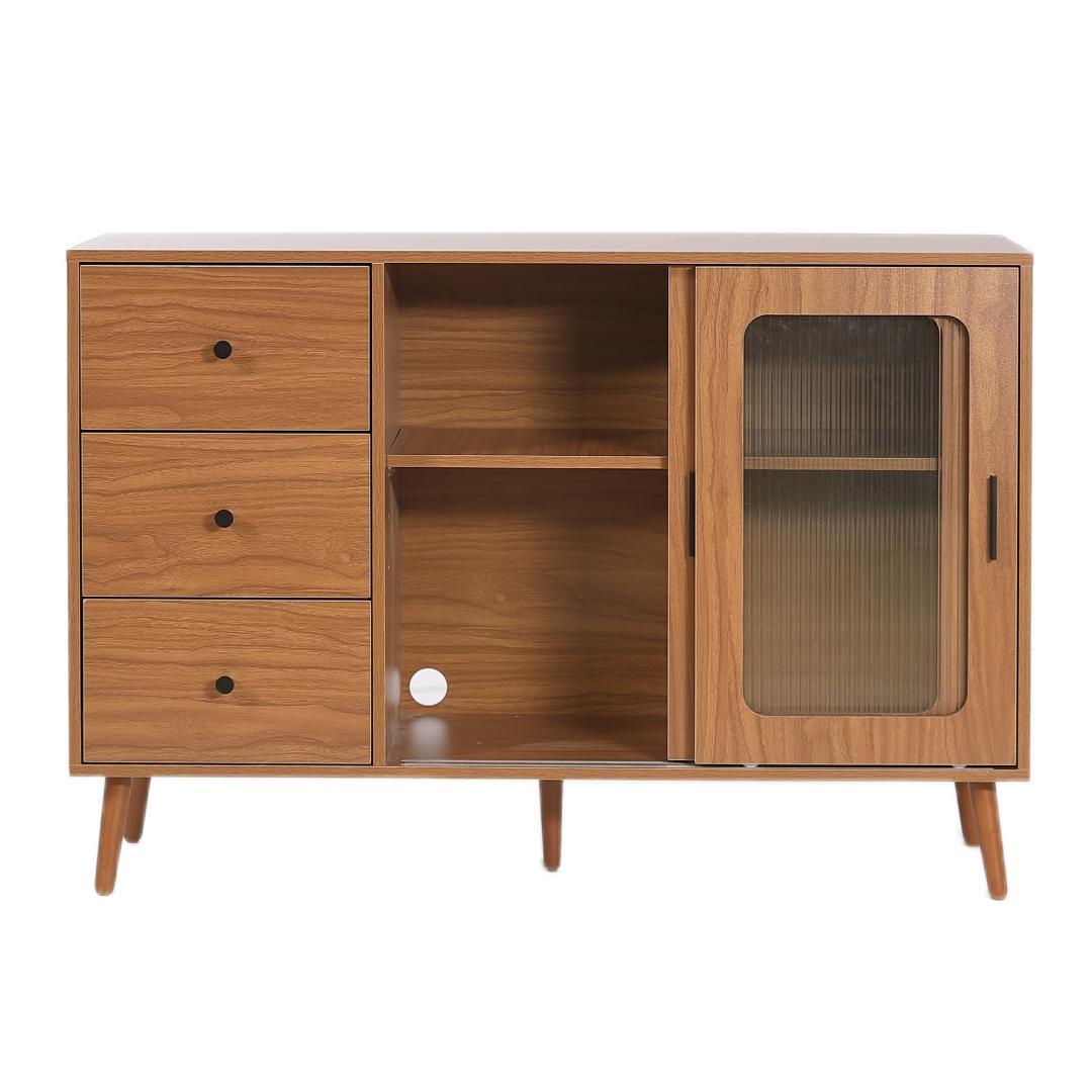 キャビネット サイドボード 食器棚 キッチンキャビネット チェスト 引き出し付き