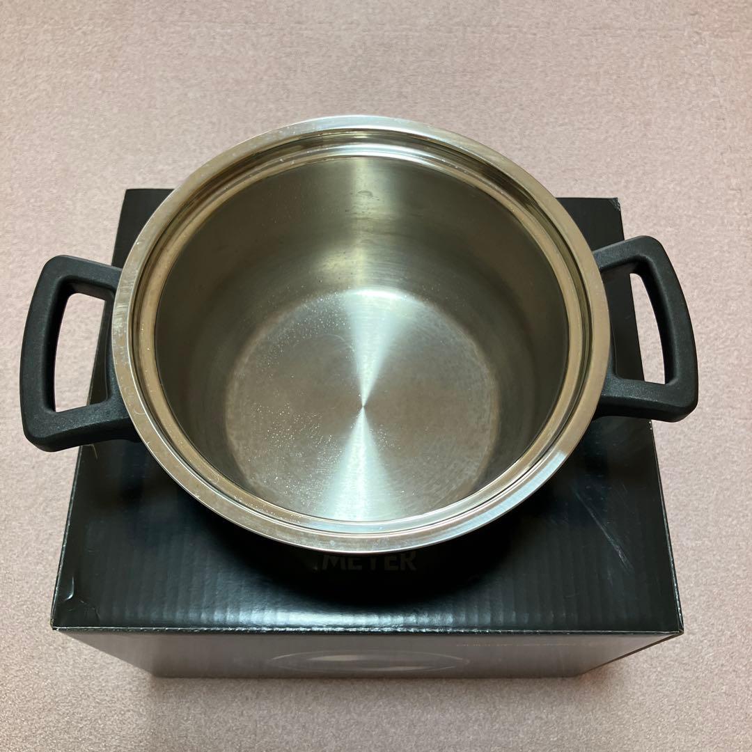 【美品】MEYER マイヤー 圧力鍋 幅18cm 2.5L 黒　説明書つき