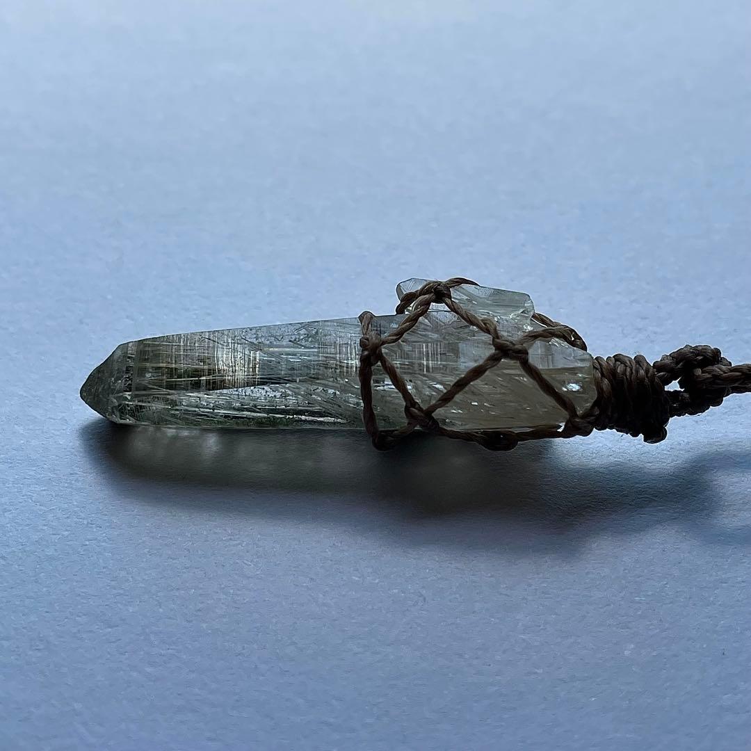 ヒマラヤ水晶 ガネッシュヒマール ルチルクォーツ ＊ マクラメペンダント 36