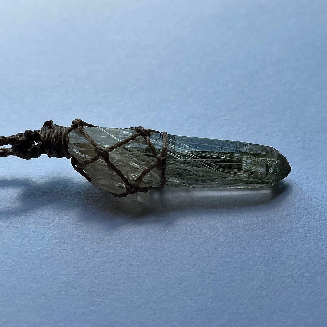 ヒマラヤ水晶 ガネッシュヒマール ルチルクォーツ ＊ マクラメペンダント 36