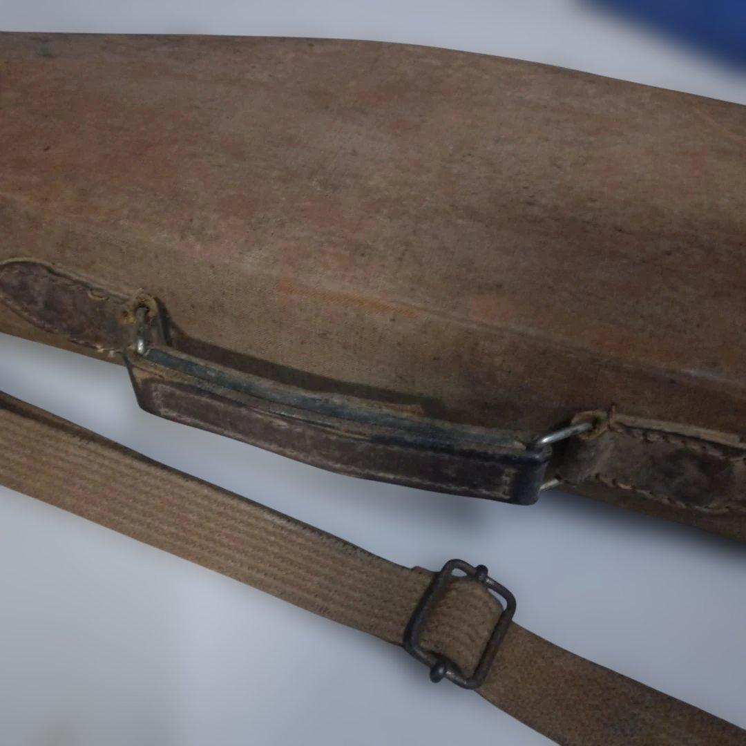 4608)とても古い　布張りのガンケース　詳細不明