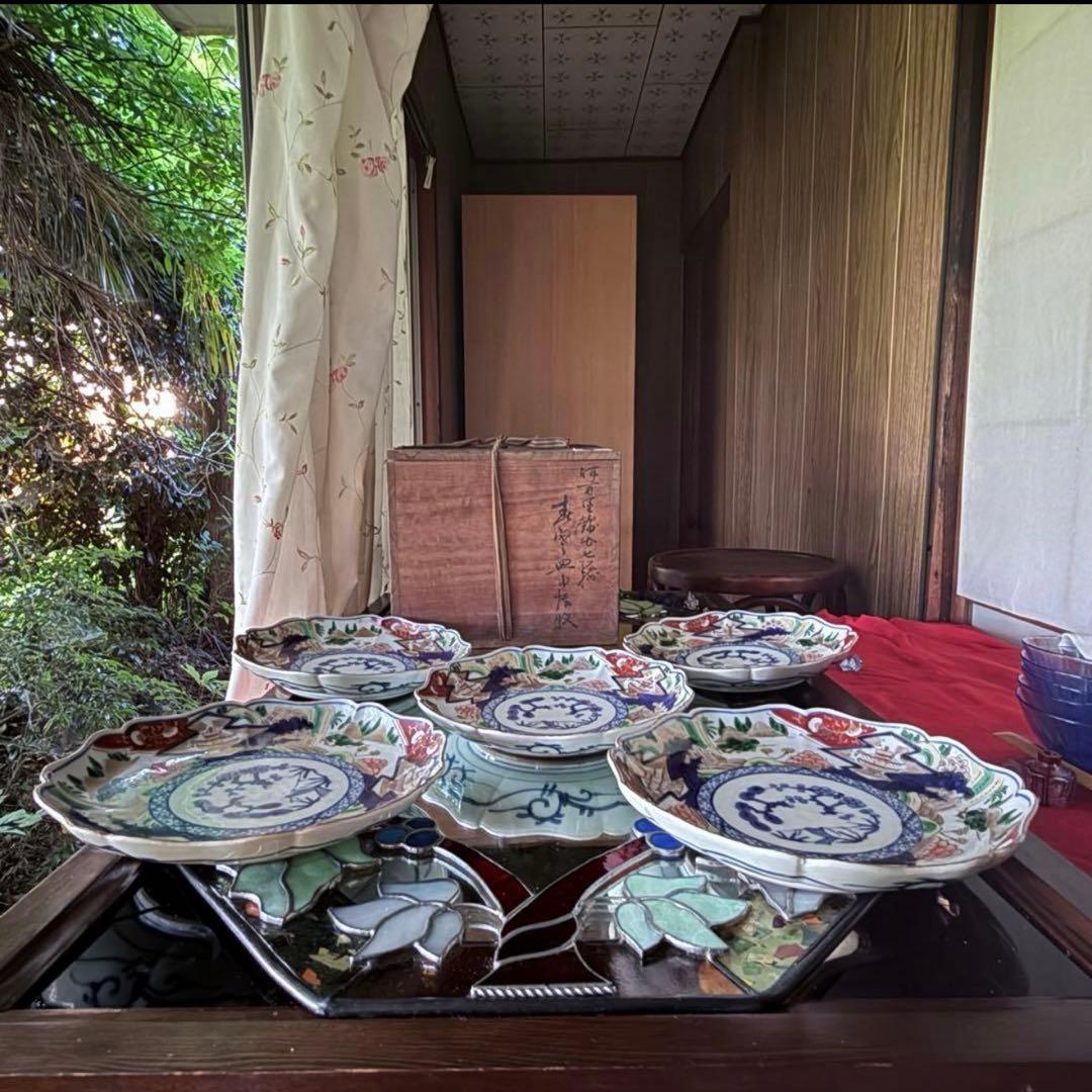 2226様感謝‼️最強運GOLD伊万里錦手 帆かけ舟❌山水❌