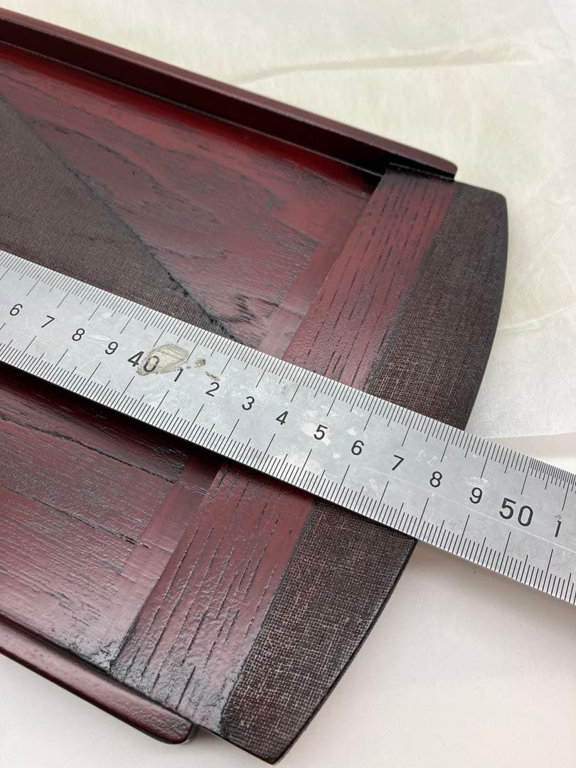 新品未使用 紅布着 鈴木誠一郎作 会津塗 会津塗漆器 うるし塗り お盆