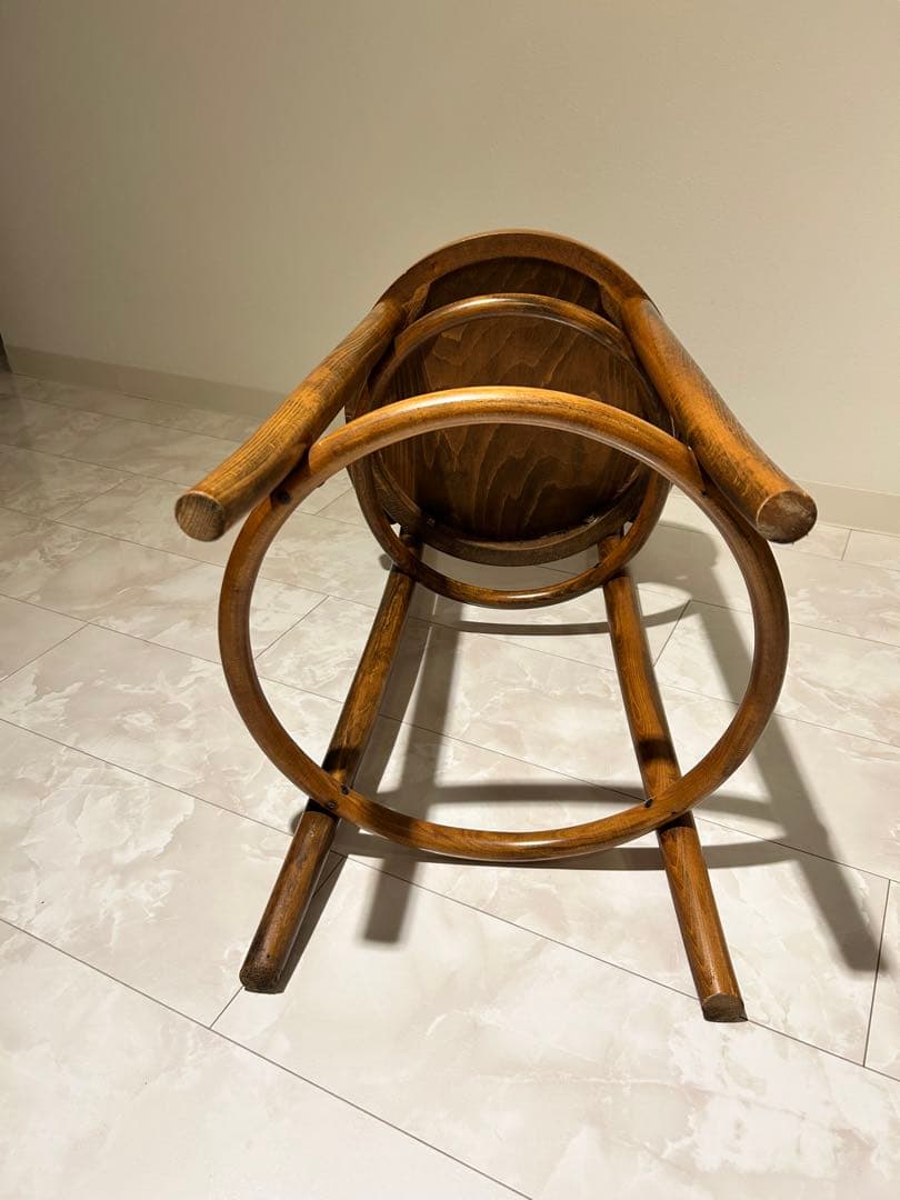 IDEEイデースツール/カウンターチェア 木製バースツール 曲線背もたれ