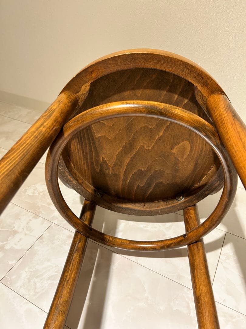 IDEEイデースツール/カウンターチェア 木製バースツール 曲線背もたれ