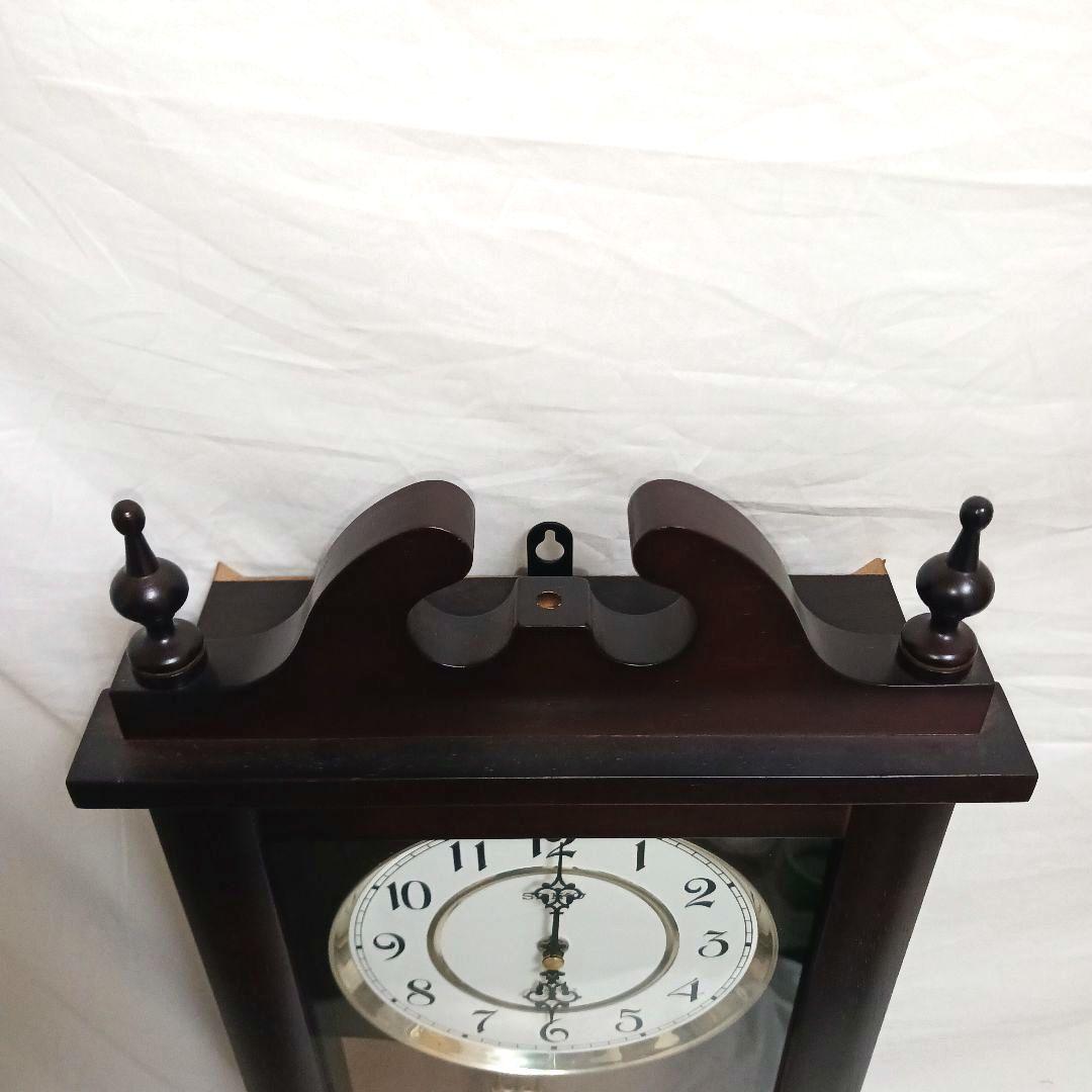 【美品 動作確認済】SEIKO 振り子時計 RQ309A 木製柱時計 掛け時計