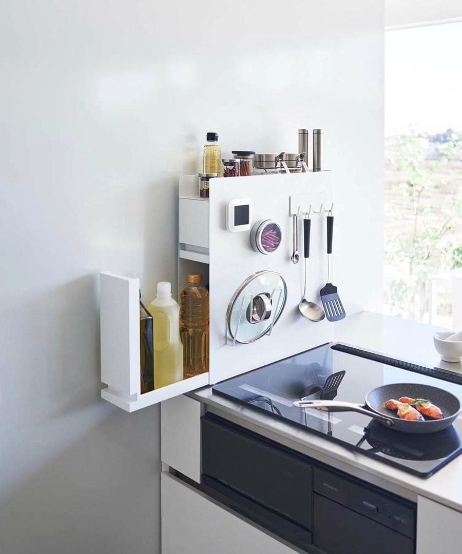 山崎実業 tower 隠せる調味料ラック2段（ホワイト）