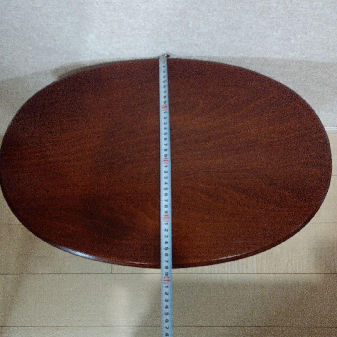 英国ビンテージ　レトロ楕円形サイドテーブル　アンティーク