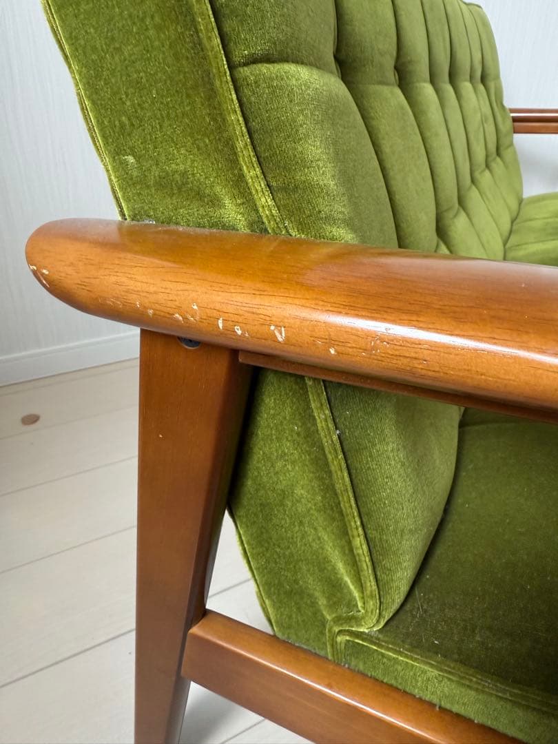 カリモク60 Kチェア 2シーター モケットグリーン