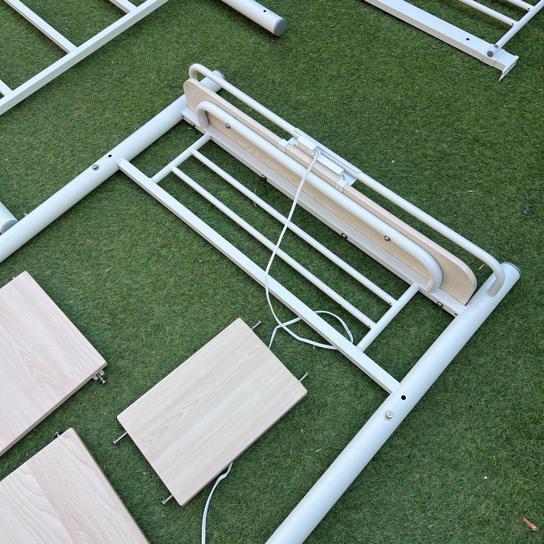 【横浜市内】モダンデコ　ロフトベッド シングル 2段ベッド 階段付き パイプ