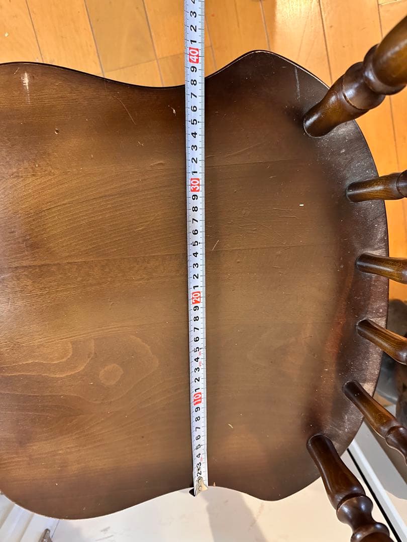 木製スピンドルバックチェア ダークブラウン