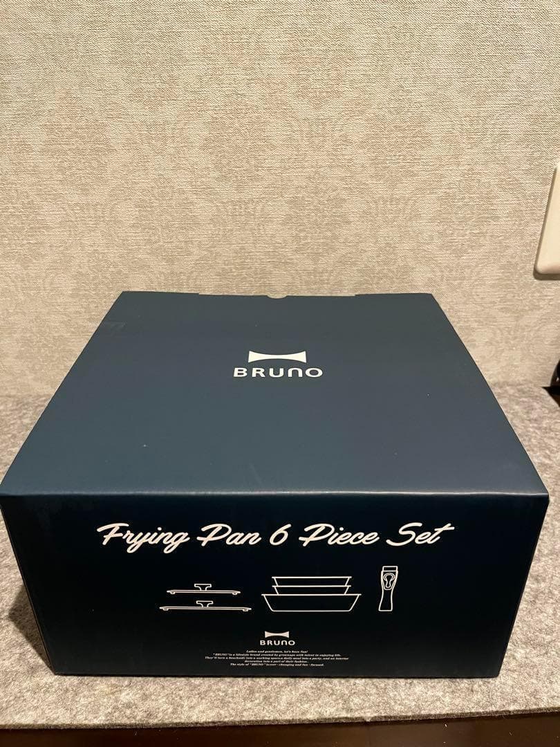 ※10/18までの出品【新品未使用】BRUNO フライパン 6点セット　ネイビー