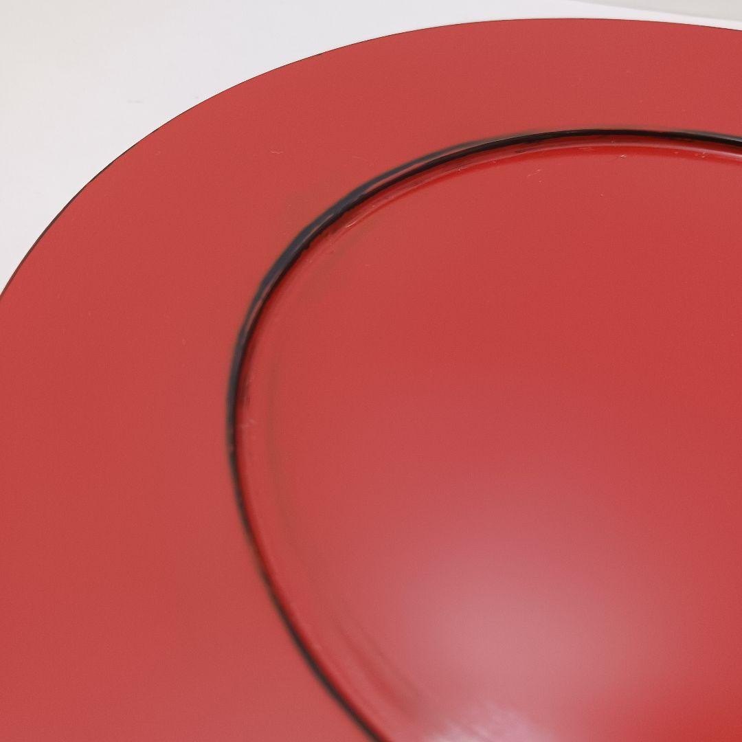 専用Y2718-11 三代 村瀬治兵衛 朱漆 高杯盆 菓子皿 直径18㎝　Z