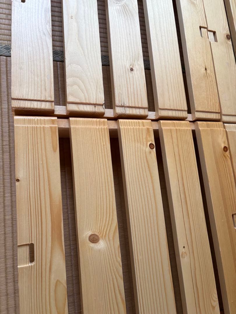 パレットベッド　すのこ　8枚　ベルメゾン 金具付き