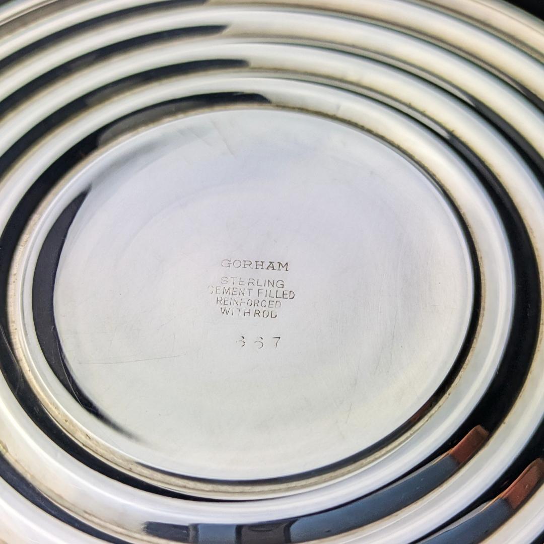 ペアGorham 667 銀製 キャンドルスタンド ロープ装飾アンティーク 米国