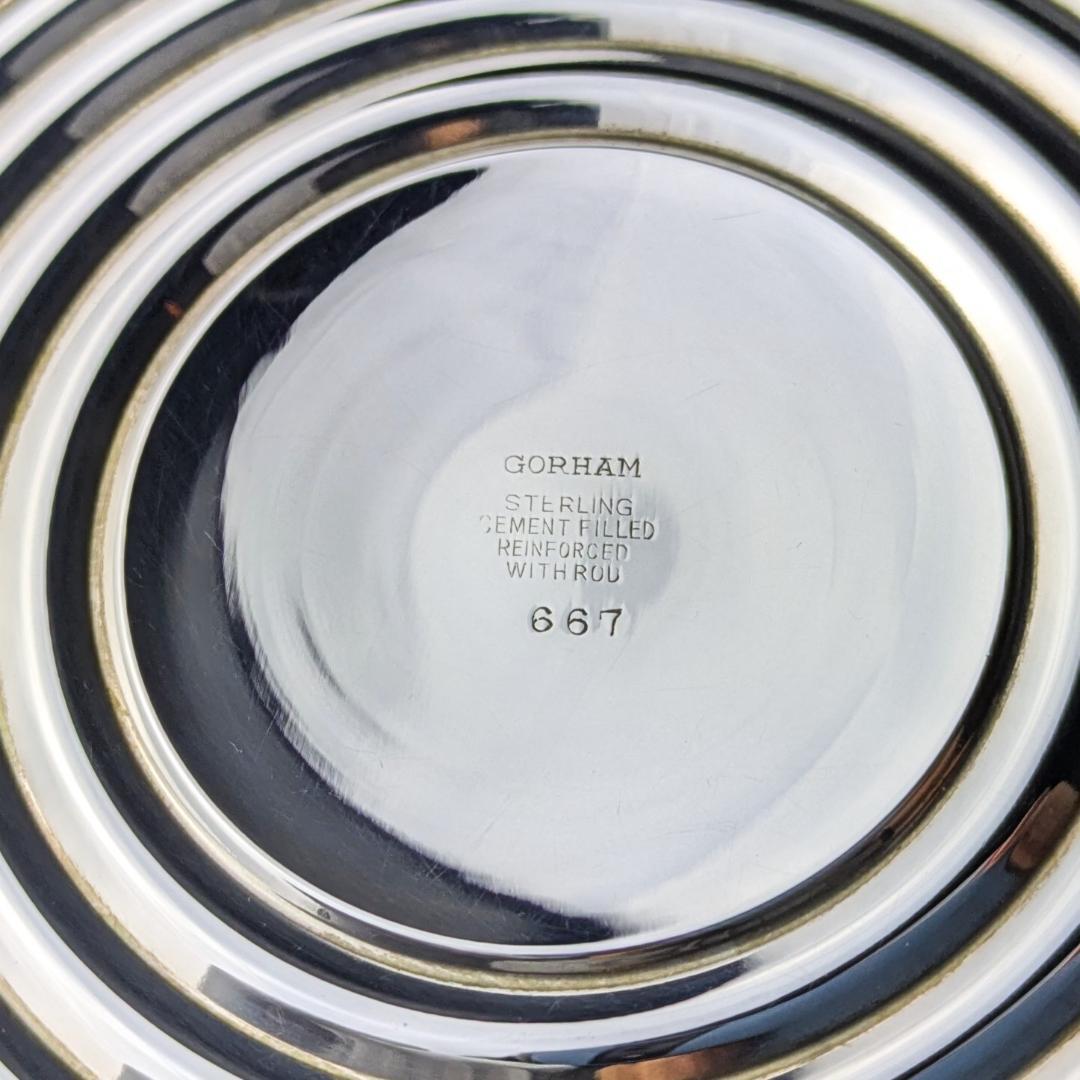 ペアGorham 667 銀製 キャンドルスタンド ロープ装飾アンティーク 米国