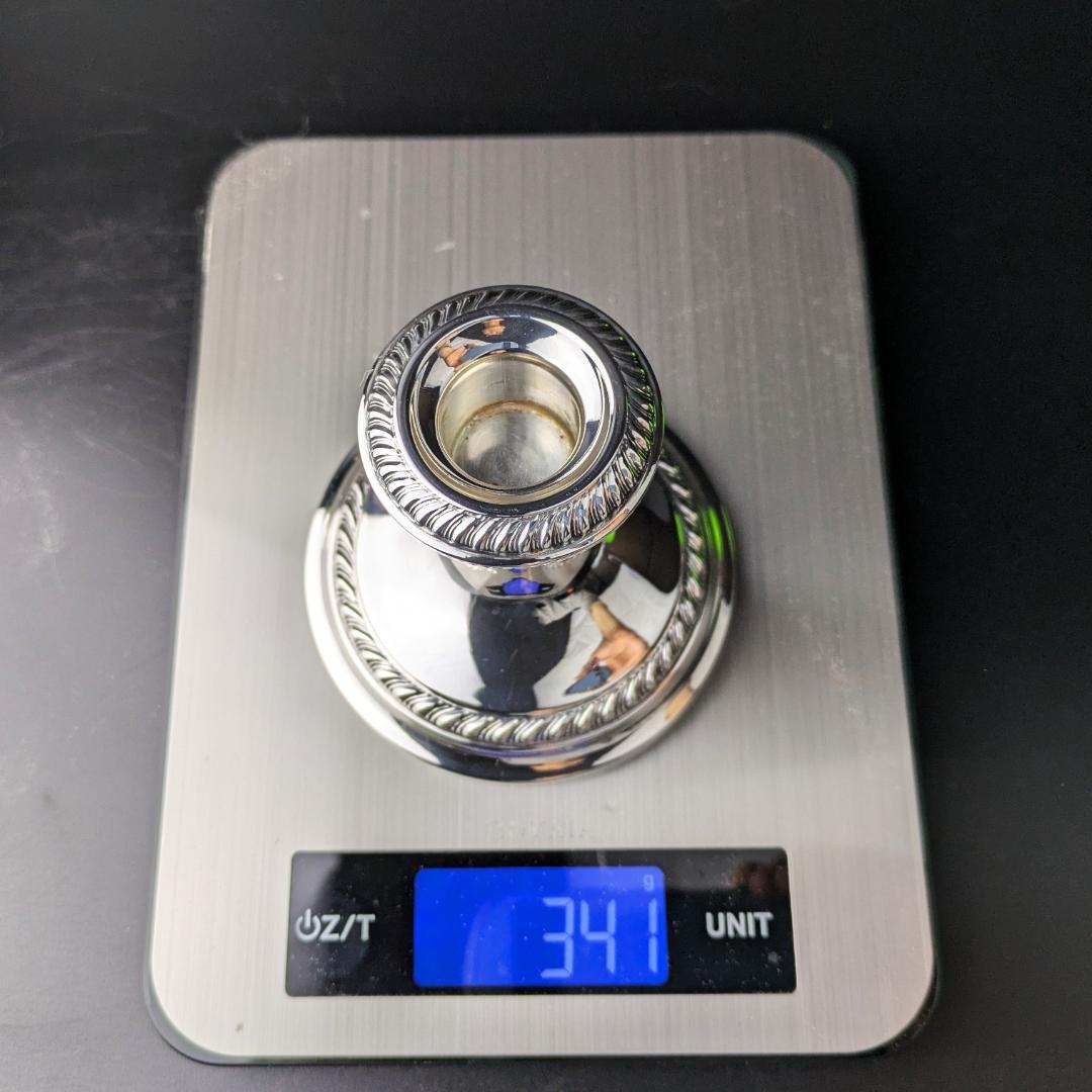 ペアGorham 667 銀製 キャンドルスタンド ロープ装飾アンティーク 米国