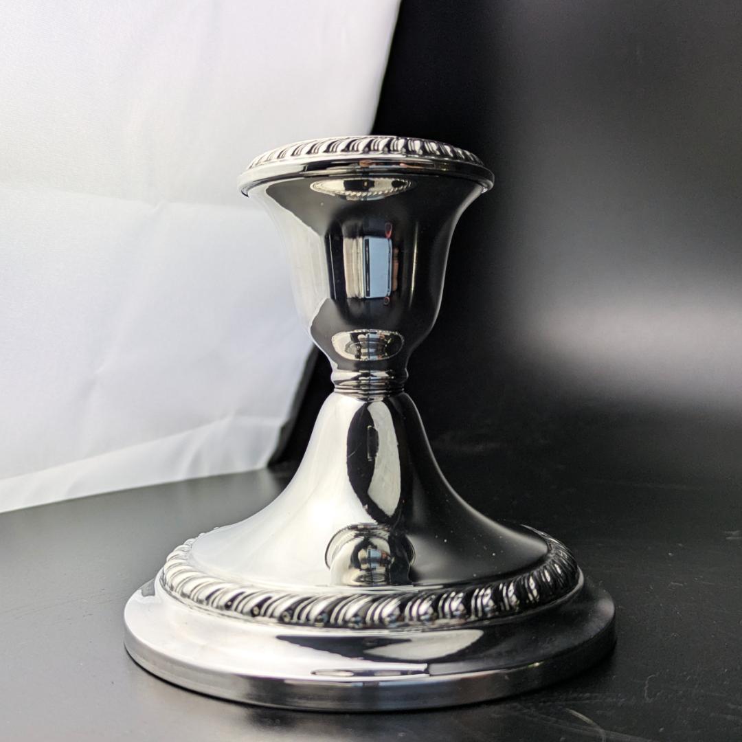 ペアGorham 667 銀製 キャンドルスタンド ロープ装飾アンティーク 米国