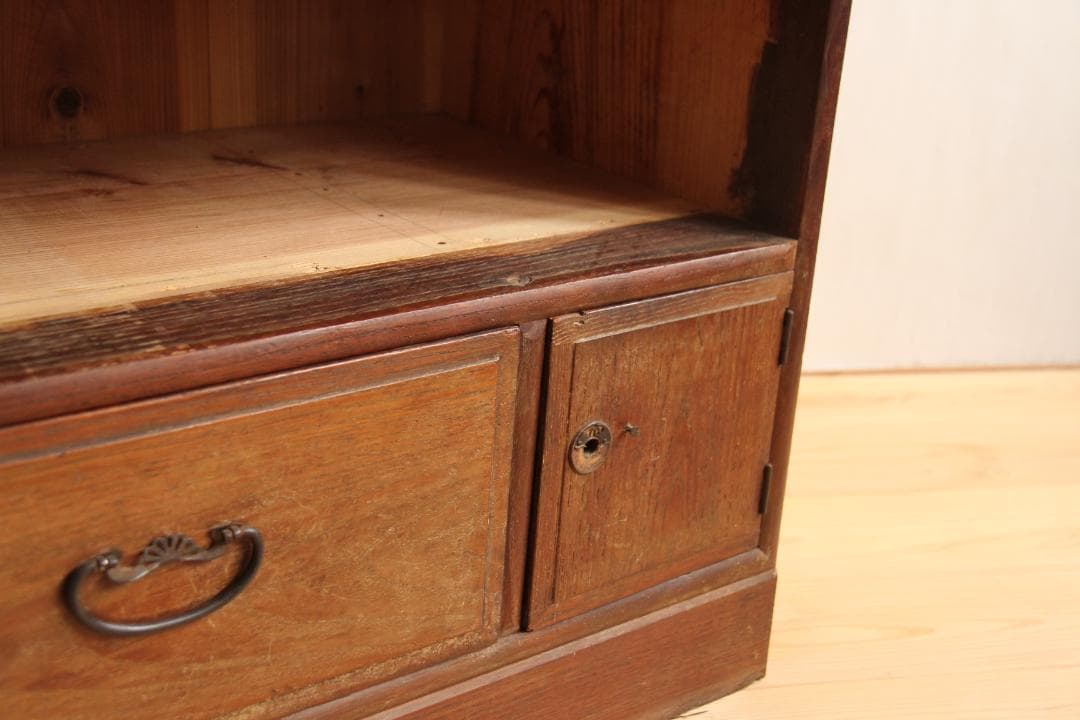 棚　木製　２段　古道具　古家具　アンティーク　ヴィンテージ　レトロ