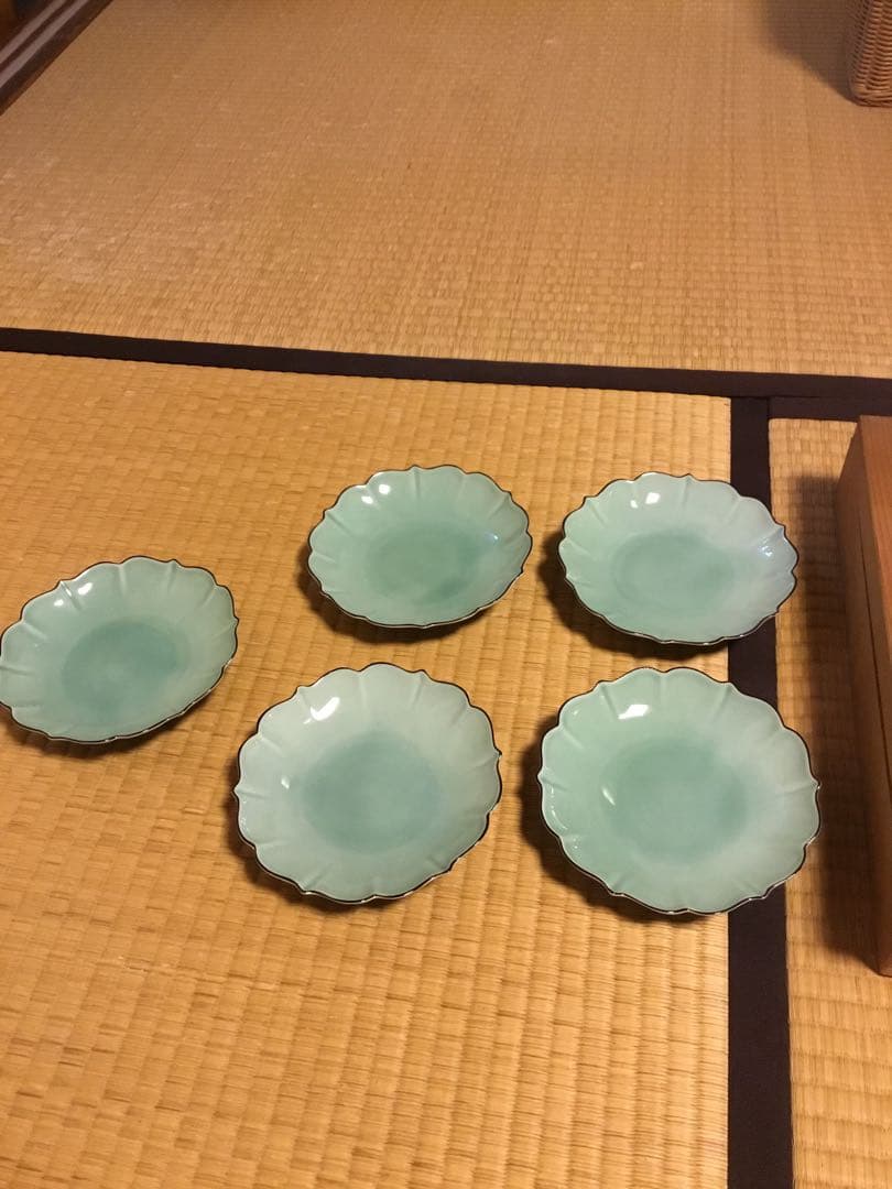 深川製磁・百年庵・笹青磁、5枚 再値下げしました。 - メルカリ