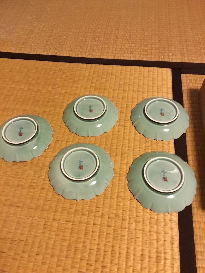 深川製磁・百年庵・笹青磁、5枚 再値下げしました。 - メルカリ