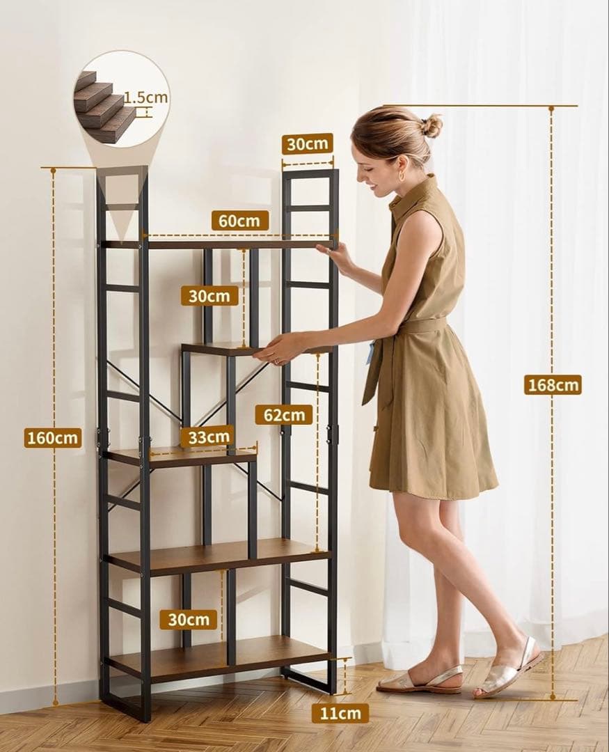 ラック キッチンラック 棚 おしゃれ 収納ラック オープンシェルフ 本棚オープン