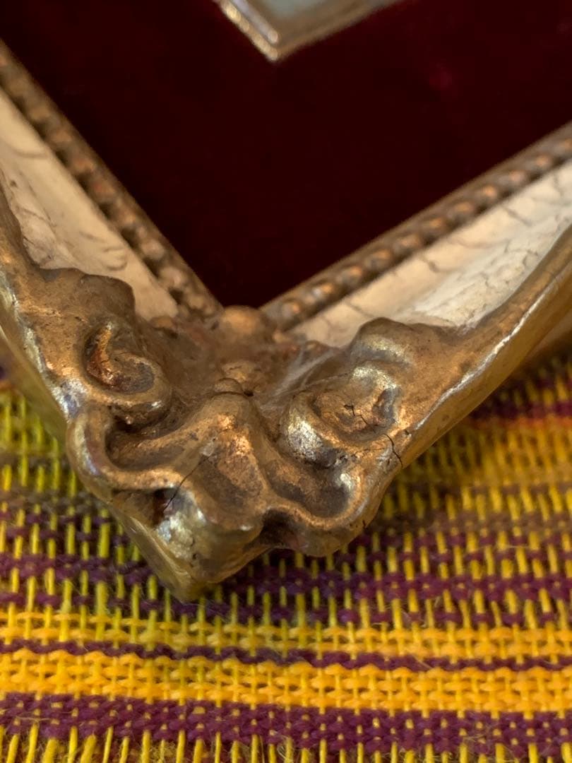 デンマーク雑貨　アンティークのベネツィアの風景が細かく描かれた趣の有る小さな額！