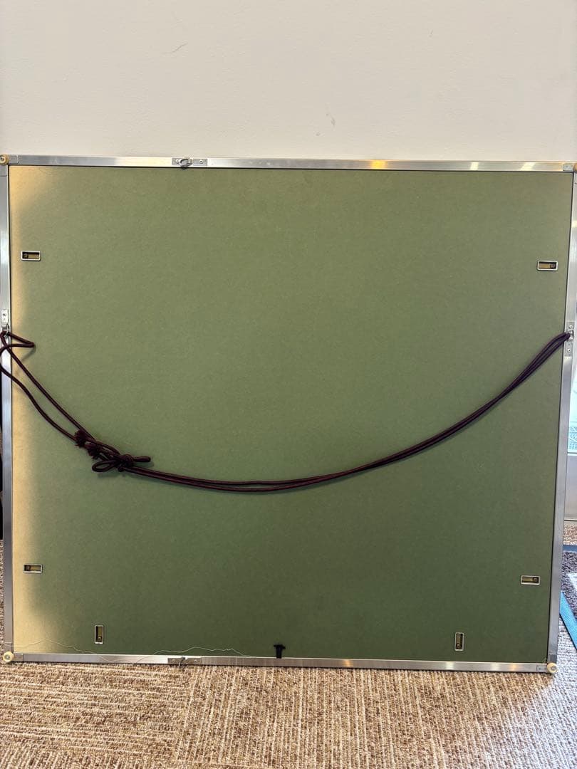 真田重吉画伯『春雪』雪山と城の油彩画 F10 日本画府常任理事 安中文化