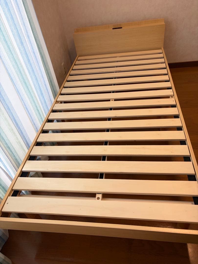 ナチュラルウッド シングルベッドフレーム